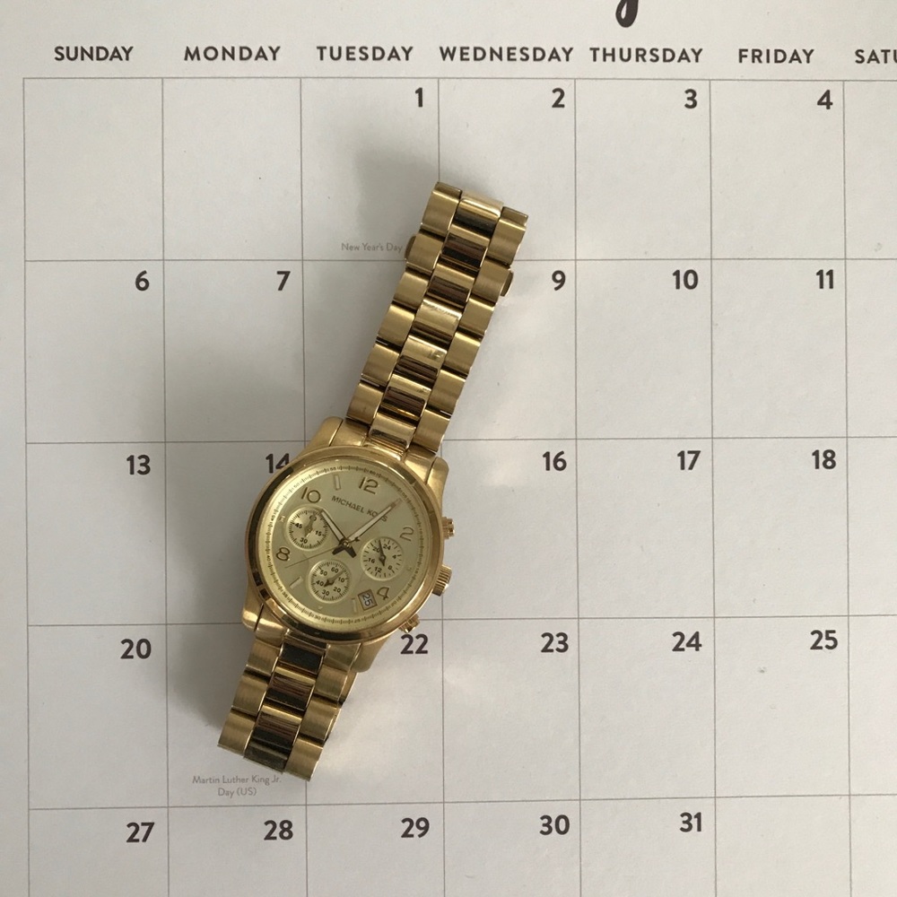 ‘Large Runway’ gold Michael Kors Watch
